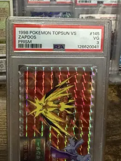 1998 Pokemon Topsun VS Zapdos Vs Aerodactyl Prism 145 PSA 3 2025 Cert - Image 3