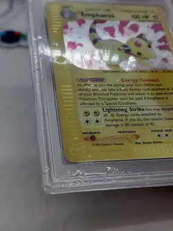 Ampharos Holo 2/165 PSA 8 Pokemon Expedition 2002 Base Set Foil *CCGHouse* - Image 4