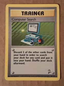 Pokemon Computer Search 101/130 Base Set 2 Rare LP See Pictures - Image 1