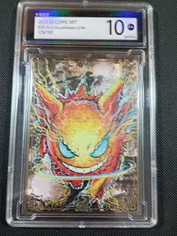 Pokemon Gengar Non-TCG Fan-Art Comic Art Box Custom Slab Chinese US Seller - Image 1