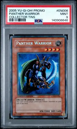 2005 Yu-Gi-Oh! Panther Warrior CT2 Limited Edition Secret Rare PSA 9 - Image 1