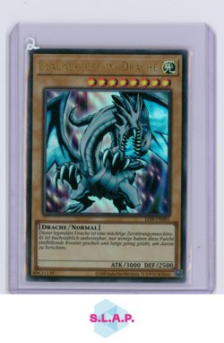 BLAUAUGIGER W. DRACHE YU-GI-OH! LOB-DE001 LEGEND OF BLUE EYES WHITE DRAGON NM DE - Image 1