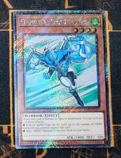 YUGIOH Elemental HERO Stratos (RA03-EN177) Platinum Secret Rare 1st Edition NM - Image 1
