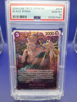 2024 ONE PIECE OP08-TWO LEGENDS #074 BLACK MARIA PSA 10 - Image 1