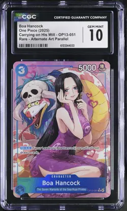 Boa Hancock Alt Art OP13-051 R* One Piece English CGC Pristine 10 - Image 1