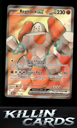 Regirock ex - 214/182 214/182 Pokemon Ultra Rare SV10: Destined Rivals Card NM - Image 1