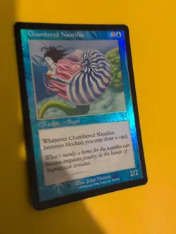 Chambered Nautilus Mercadian Masques. FOIL. Magic the Gathering Card. - Image 1