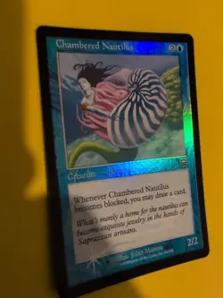 Chambered Nautilus Mercadian Masques. FOIL. Magic the Gathering Card. - Image 2