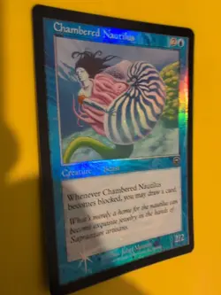 Chambered Nautilus Mercadian Masques. FOIL. Magic the Gathering Card. - Image 3
