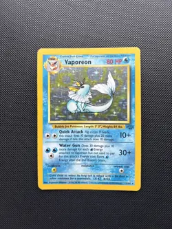 Pokemon Card Jungle Set Holo Vaporeon 12/64 WOTC - Image 1