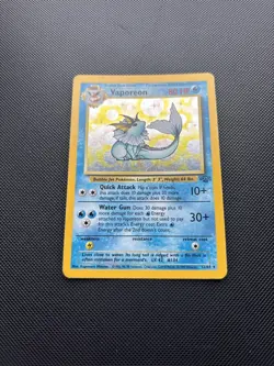 Pokemon Card Jungle Set Holo Vaporeon 12/64 WOTC - Image 2