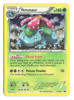 Venusaur 3/108 Black & White Dark Explorers Pokemon Card Nintendo Cosmos Holo - Image 1