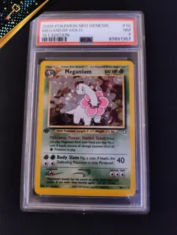 Meganium 10/111 Neo Genesis Holo Rare Pokemon Card 2000 PSA 7 Graded - Image 1