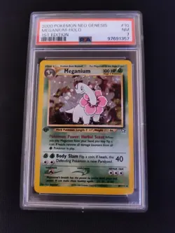 Meganium 10/111 Neo Genesis Holo Rare Pokemon Card 2000 PSA 7 Graded - Image 2