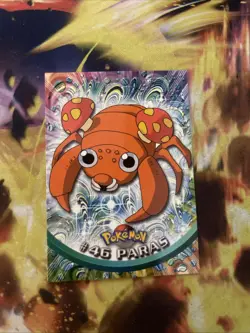 PARAS #46 - BLUE Logo - NON-HOLO - SERIES 1 - TOPPS Pokemon Card - LP/P - Image 1