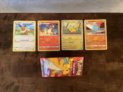 Lot of (4) 2024 Character Pokemon Cards Prism Pikachu - Image 2