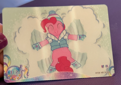 Pinkie Pie Snow Angel Lenticular My Little Pony Trading Card Moon 9 HY09-HR-002 - Image 3