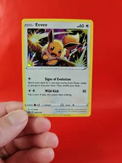 Eevee SWSH118 Black Star Promo Cosmo Holo Pokemon TCG Card - Image 5