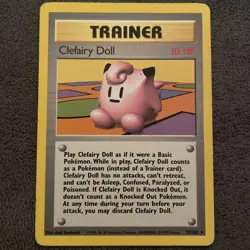 Pokemon Clefairy Doll 70/102 Base Set Rare Card - Image 1