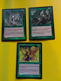 Root Cage,Rib Cage Spider,Silt Crawler MTG 3 CARD OLD BORDER FOIL CARD.PROPHECY. - Image 1
