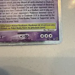 Pokemon TCG Dusknoir LV.X Holo Card 96/100 Stormfront Ultra Rare - Image 3