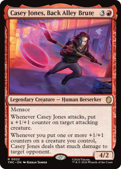 MTG magic 1x Casey Jones, Back Alley Brute (M/NM) Commander TMNT - Image 1