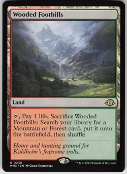 MTG Wooded Foothills Normal NM Modern Horizons 3 Magic 236 - Image 1