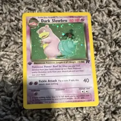 Pokemon Dark Slowbro 12/82 Team Rocket Holo Rare 60 HP 2000 English Card - Image 1