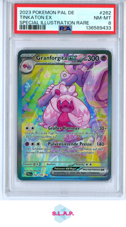 TINKATON EX SPECI4L ILL RARE POKEMON GER PAL DE-PALDEA EVOLVED 2023 262 PSA 8 - Image 1
