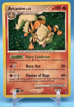 Pokemon TCG Arcanine 1/111 Rising Rivals Holo Rare - Image 1