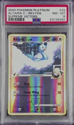 Altaria C Reverse Foil Pokemon Platinum Supreme Victors PSA 8 2009 - Image 1