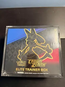 Pokemon TCG Crown Zenith Elite Trainer Box New Sealed With Acrylic Case - Image 1