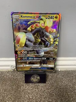 Pokemon TCG Kommo-o GX SM71 Sun & Moon Black Star Ultra Rare Holo LP - Image 1