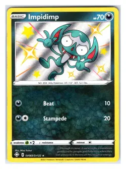 Pokemon TCG - Impidimp - Shining Fates: Shiny Vault SV083/SV122 Shiny Holo Rare - Image 1