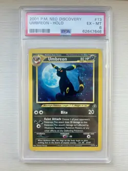 Umbreon Holo Pokemon Neo Discovery 13/75 PSA 6 EX-MT WOTC Vintage - Image 3