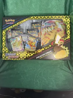 Pokemon TCG Crown Zenith Pikachu VMAX Special Collection Box New & Sealed! 820650851889 - Image 1