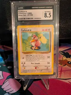 Pokemon - VTG WOTC Farfetch'd Base Set 27/102 CGC 8.5 - Image 1