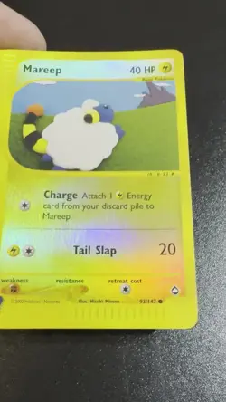 Pokemon TCG Aquapolis Mareep Reverse Holo Common 93/147 - Image 2