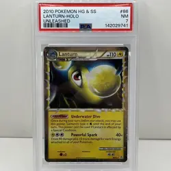 Pokemon Lanturn Holo #86 (2010) Unleashed PSA 7 - Image 1