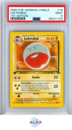 LEKTROBAL POKEMON 18 2000 JUNGLE NON-HOLO DEUTSCH PSA 9 - Image 1