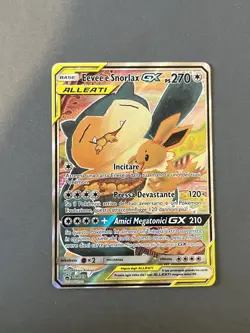 Pokemon SM Black Star Promo 2019 #SM169 Full Art Eevee & Snorlax GX Tag Team ITA - Image 1