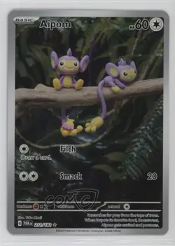 Aipom Illustration Rare Pokemon Scarlet & Violet Paradox Rift PAR #211 - Image 1