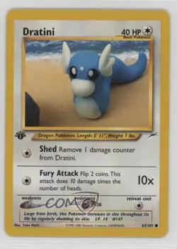 Dratini 1st Ed. Pokemon Neo Destiny #63 2002 - Image 1