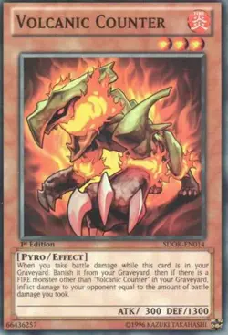 Yugioh! LP Volcanic Counter - SDOK-EN014 - Common - 1st Edition Lightly Played, - Image 1