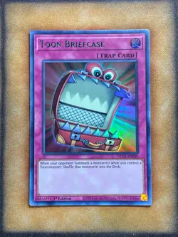 Yugioh Toon Briefcase DLCS-EN080 Ultra Rare 1st Ed GREEN LP - Image 1