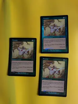 Ferocity x3. Enchant creature Mercadian Masques. FOIL. Magic the Gathering Card. - Image 1