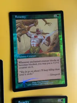 Ferocity x3. Enchant creature Mercadian Masques. FOIL. Magic the Gathering Card. - Image 5