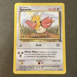 Spearow 62/64 Common Jungle Regular Pokemon Card WOTC - Image 1