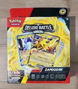 Pokemon Trading Cards - Deluxe Battle Deck ZAPDOS EX | 60-Card Deck, Deck Box+) - Image 1
