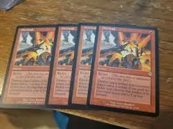 4x Overload Invasion MTG Magic The Gathering Card Vintage Pauper Playset Red - Image 1